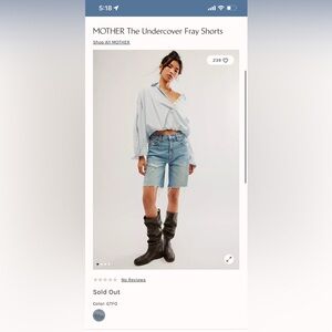 MOTHER Denim the undercover short fray in GTFO